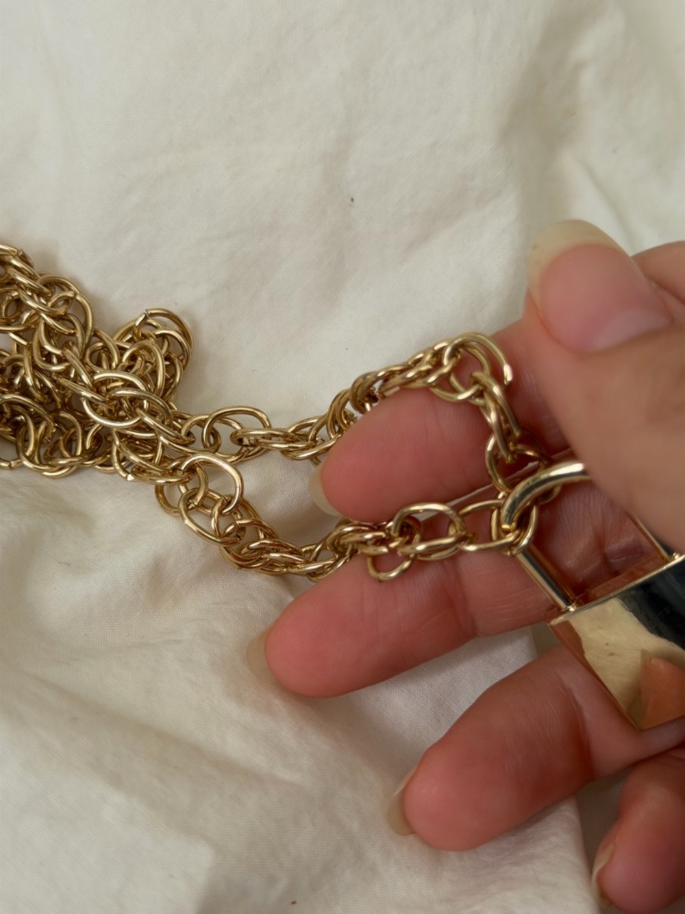 Dior Gold-tone Padlock Logo Necklace - Picture 9 of 15